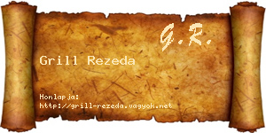Grill Rezeda névjegykártya